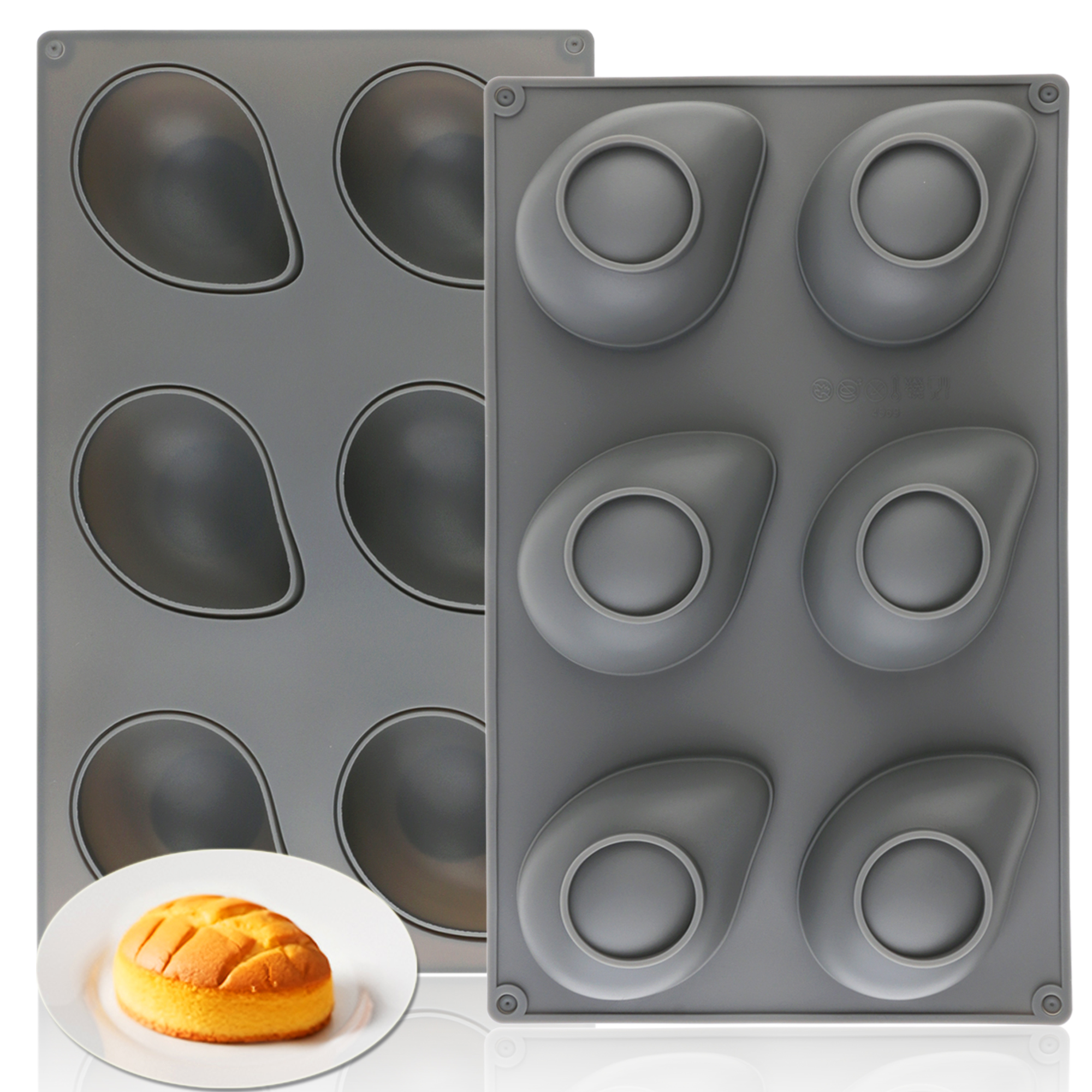 Soap Making Formula - 1pcs Gray Thick Silicone Mousseline Mold
