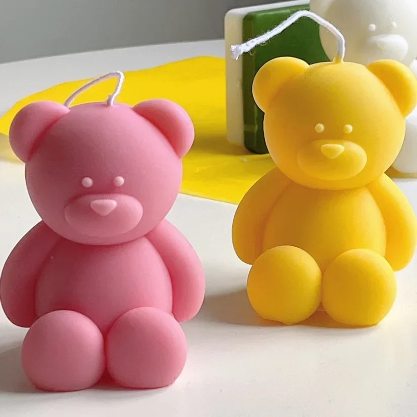 Soap Making Fragrance - 3D Cute Cartoon Bear Silicone Candle