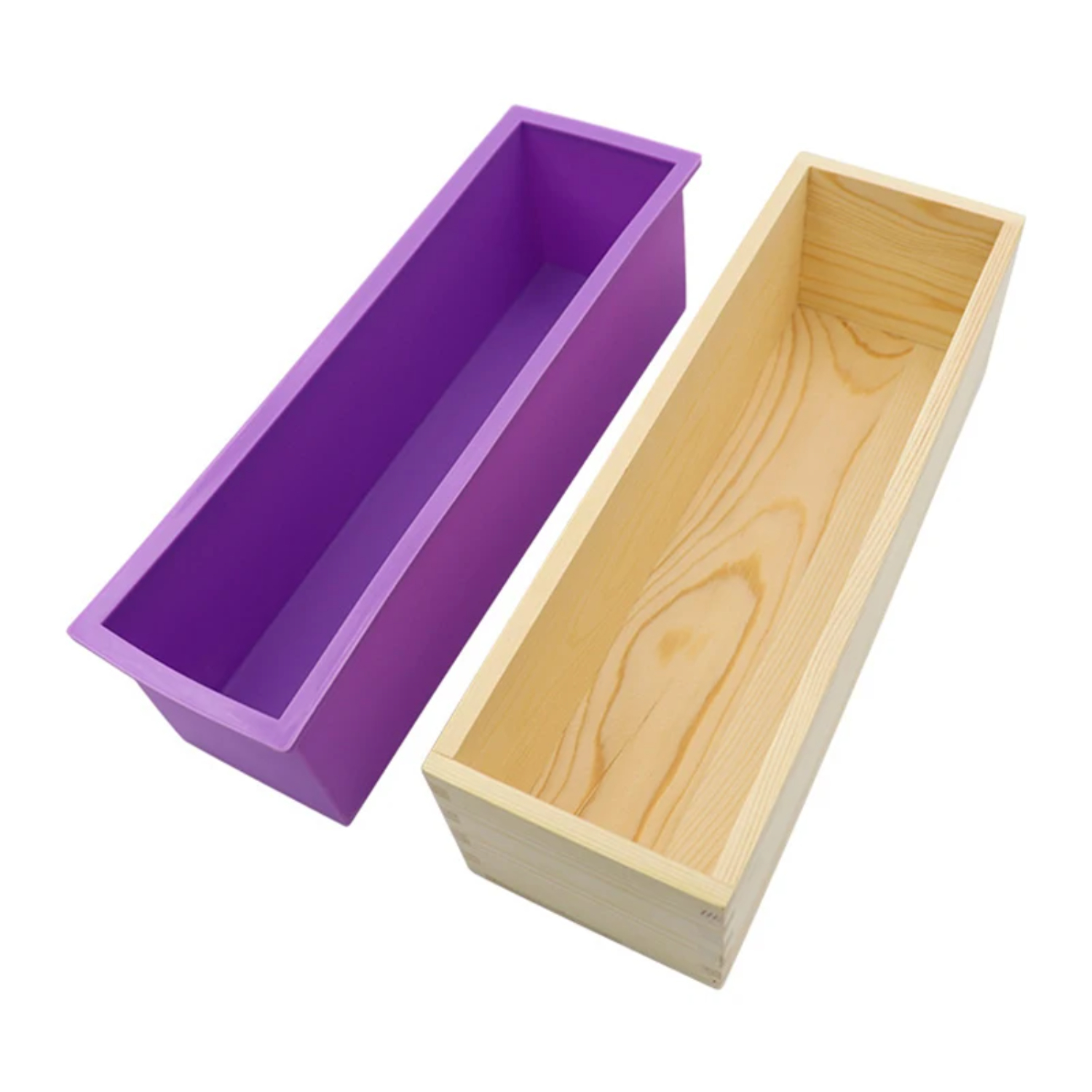 Soap Making Wholesale Supplies - 1200ML Silicone Soap Mold Rectangular Wooden