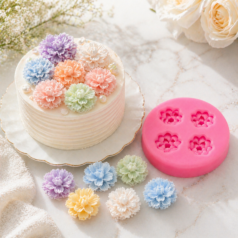 Soap Making Wholesale Supplies - Wholesale Flowers Silicone Candle Mold Aroma