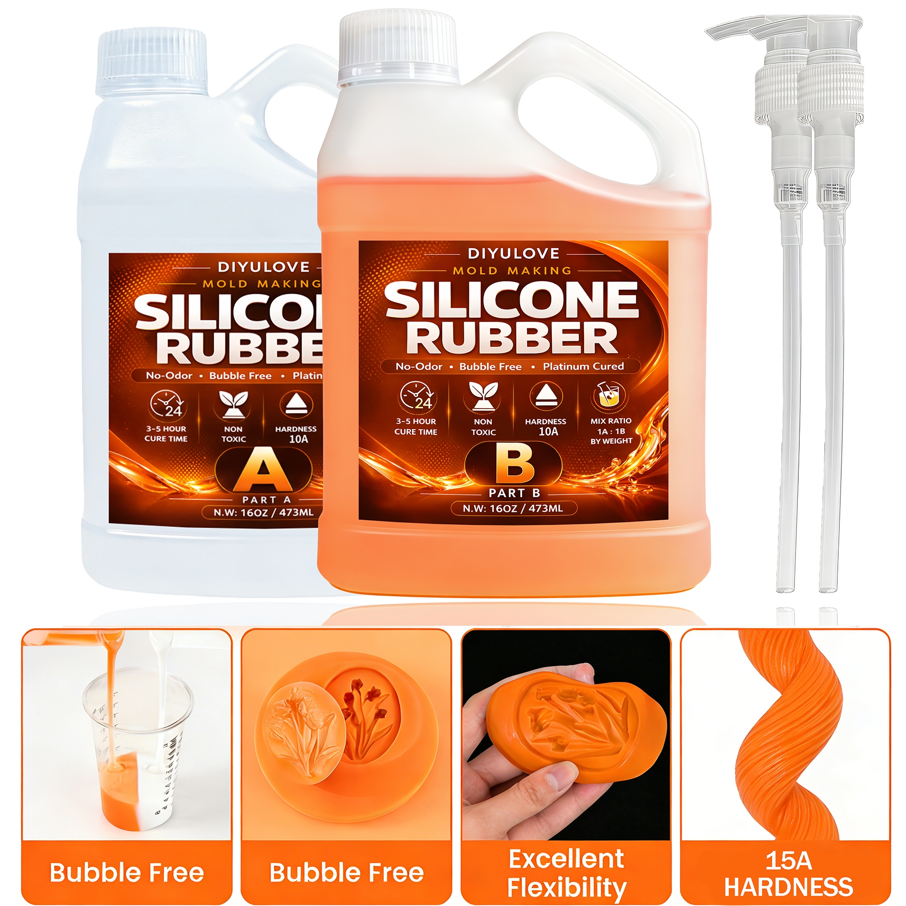 Soap Making Items - Liquid Silicone Rubber Kit,High-Performance Fast Cure