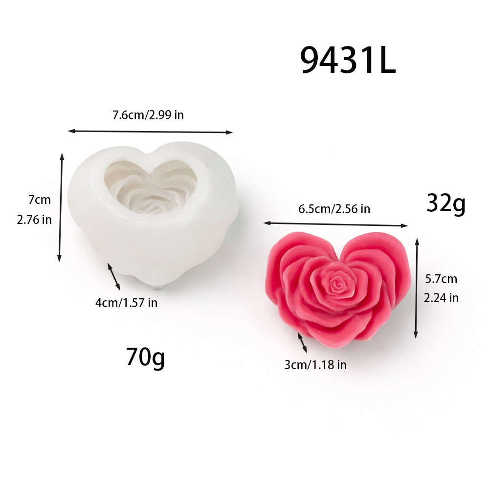 Soap Making Wholesale Supplies - Wholesale Love Flower Silicone Candle Mold