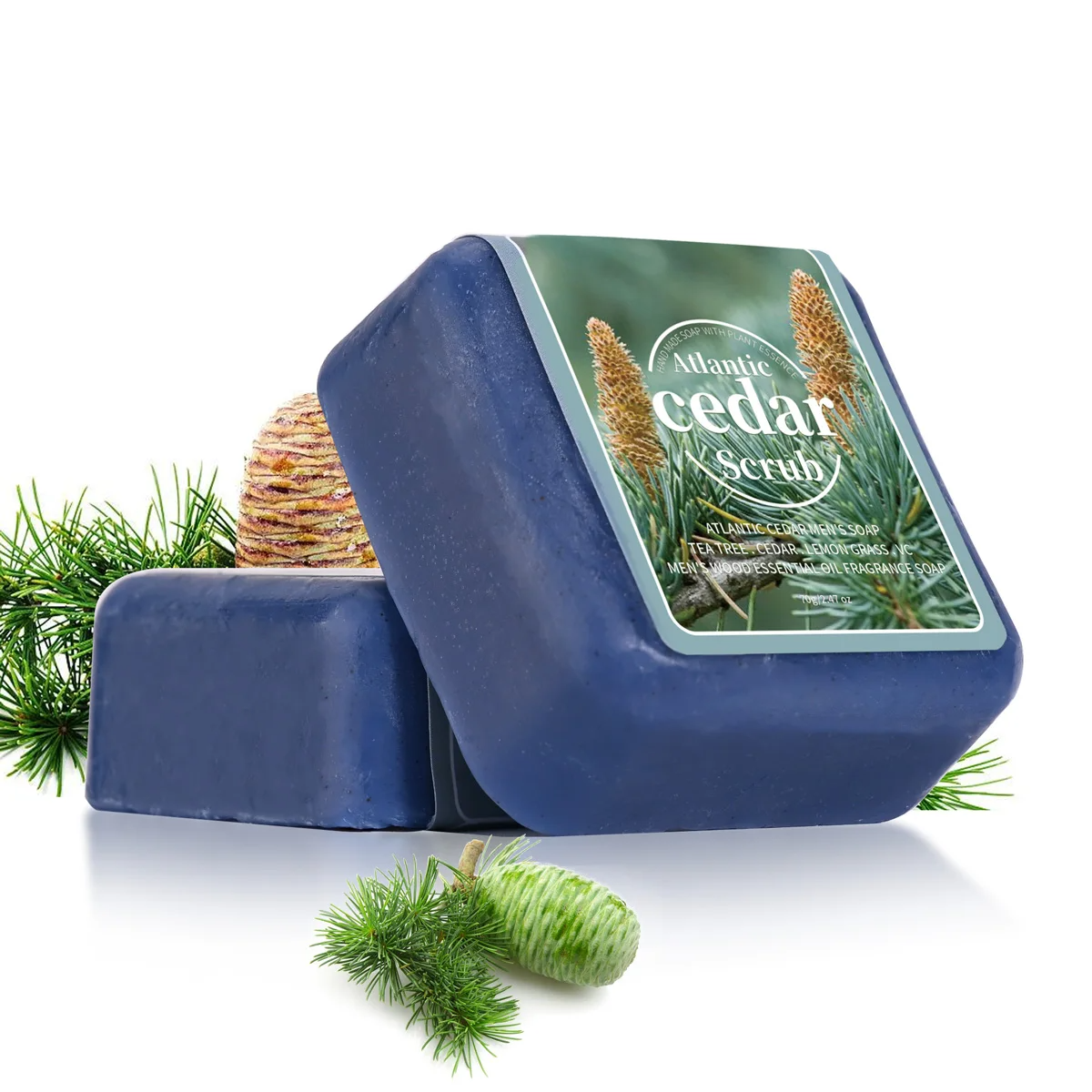 Castor Oil Soap - Men's Cedar Essential Oil Soap Travel
