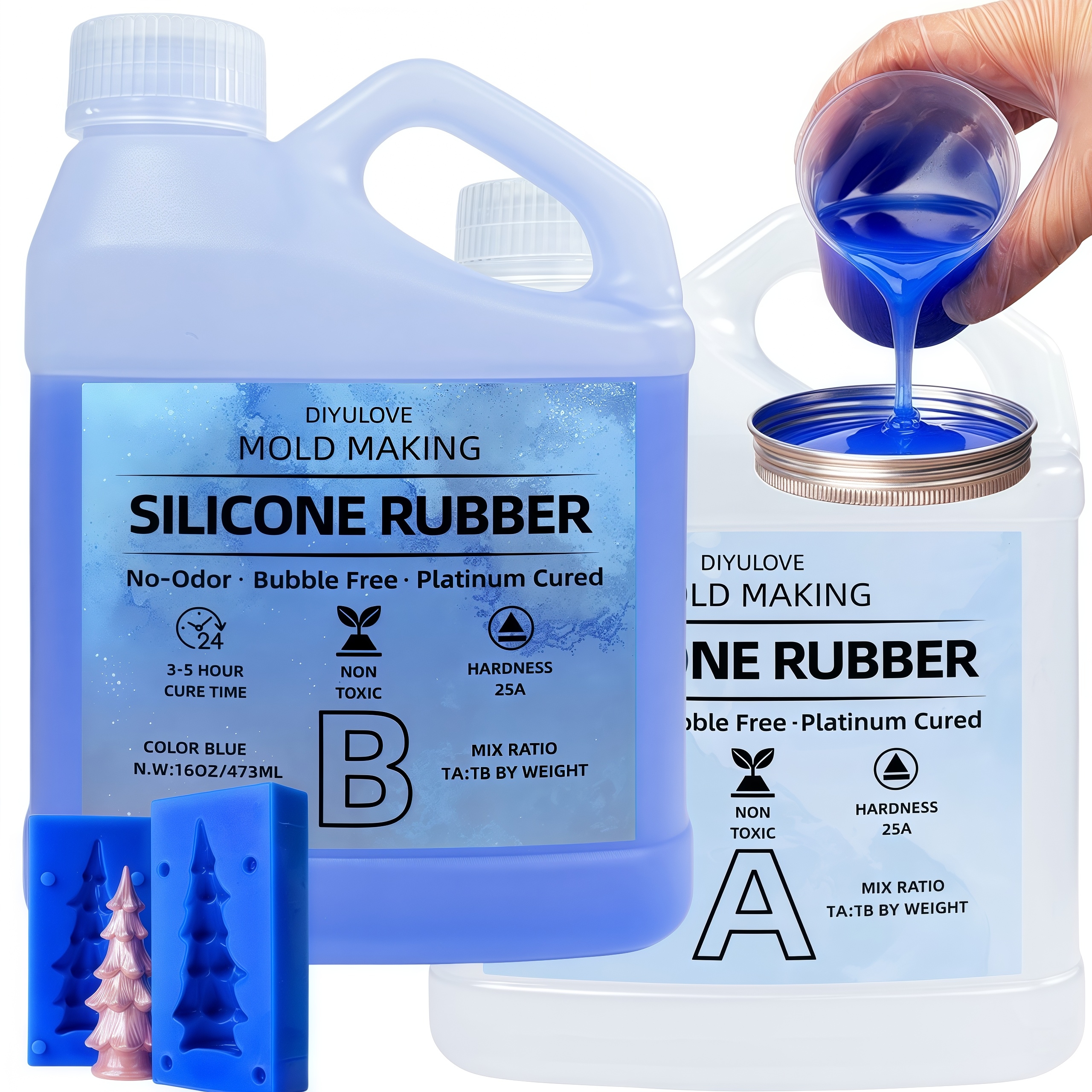 Soap Making Items - 32oz High-Performance Silicone Rubber Non-Toxic for