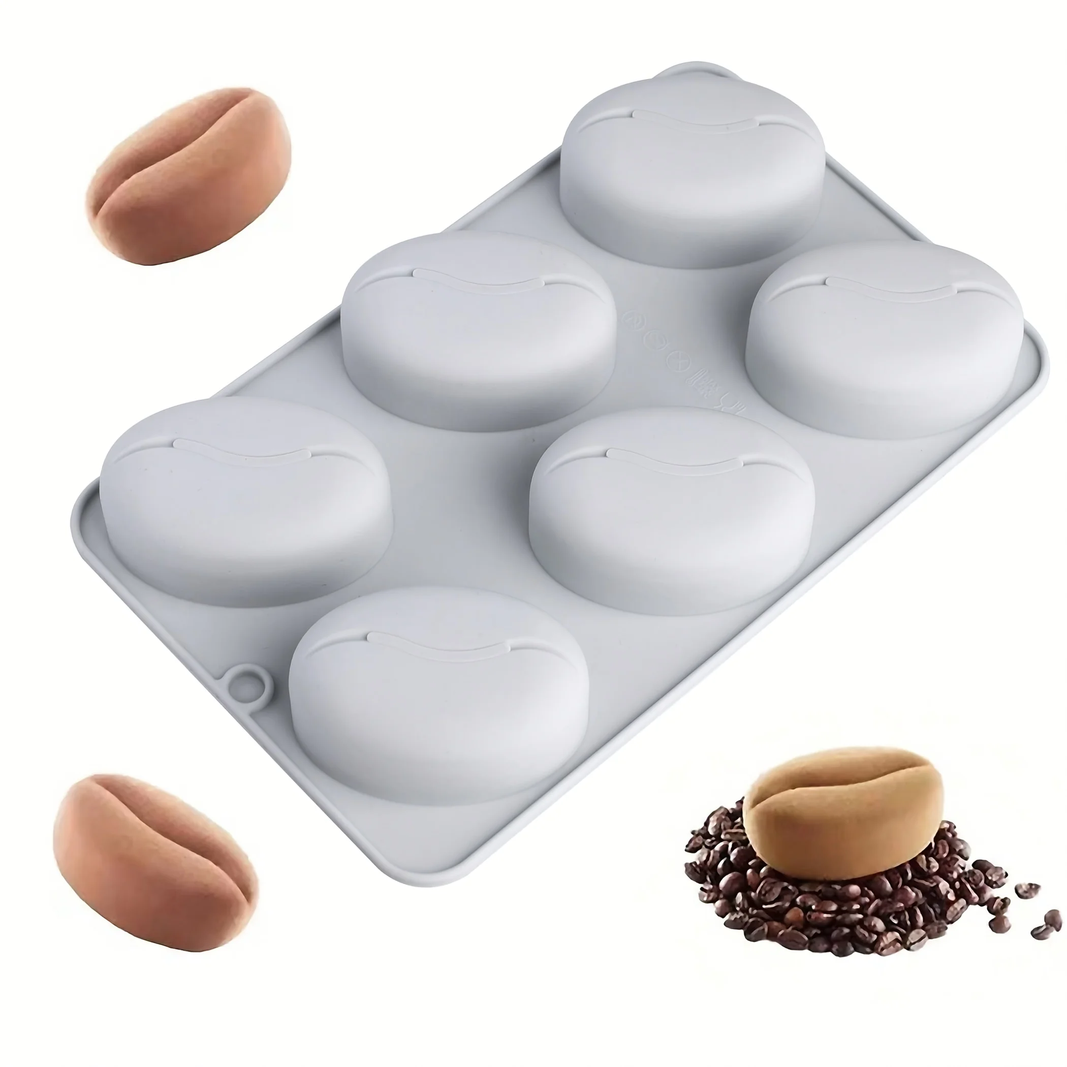 Soap Making Items - Silicone Mold for Coffee Beans-A Non-Stick