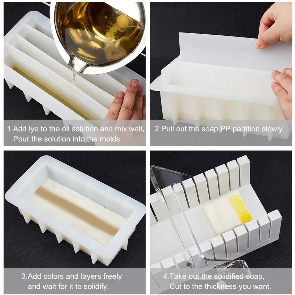 1 Pack 5pcs Silicone Loaf Soap - đánh giá và giá Soap Making Items