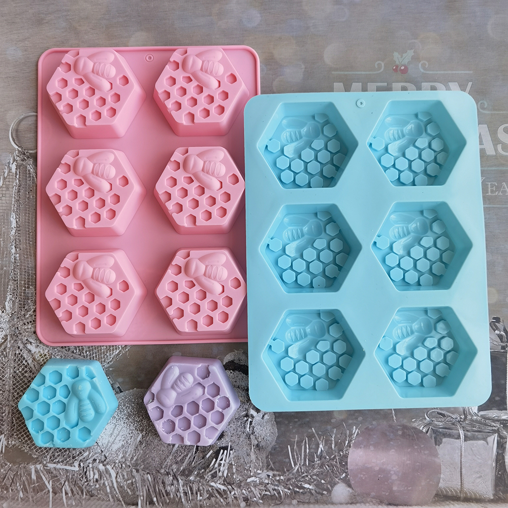 Silicone Hexagonal Bee Soap Mo - đánh giá và giá Soap Making Items