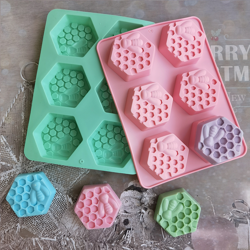 Silicone Hexagonal Bee Soap Mo - đánh giá và giá Soap Making Items