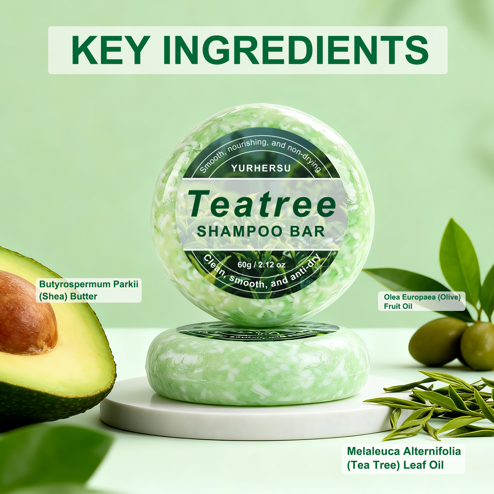 Natural Tea Tree Shampoo Bar O - đánh giá và giá Castor Oil Soap