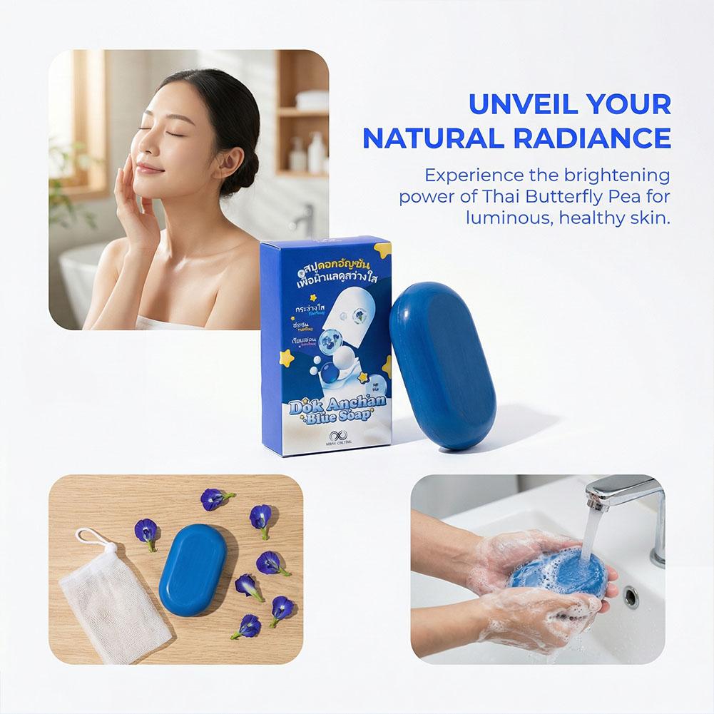 65G 1/2/3pcs Dok Anchan Blue S - đánh giá và giá Castor Oil Soap