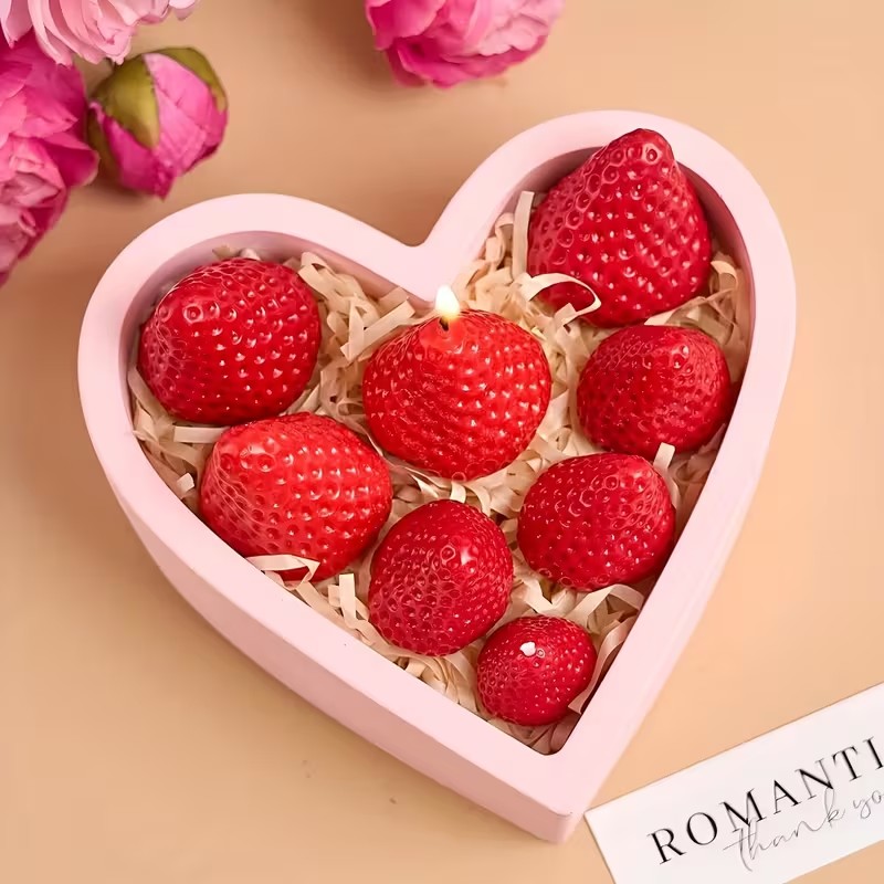 Strawberry Silicone Candle Mol - đánh giá và giá Soap Making Items