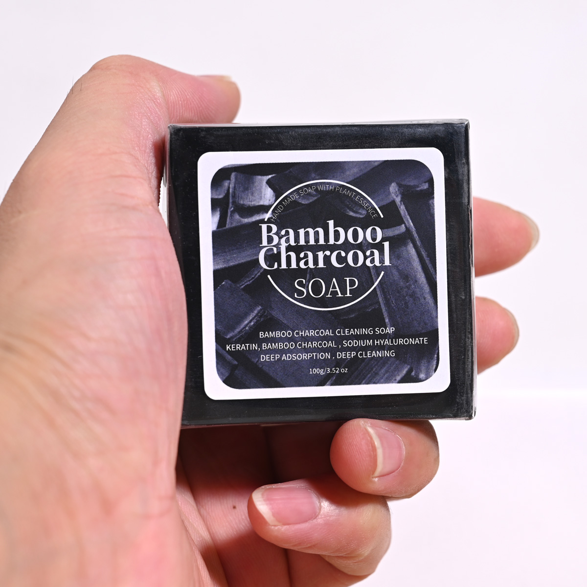 B+100G Bamboo Charcoal Powder  - đánh giá và giá Castor Oil Soap