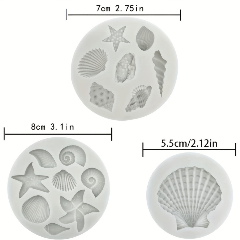 3pcs/set, shell mold set, irre - đánh giá và giá Soap Making Items