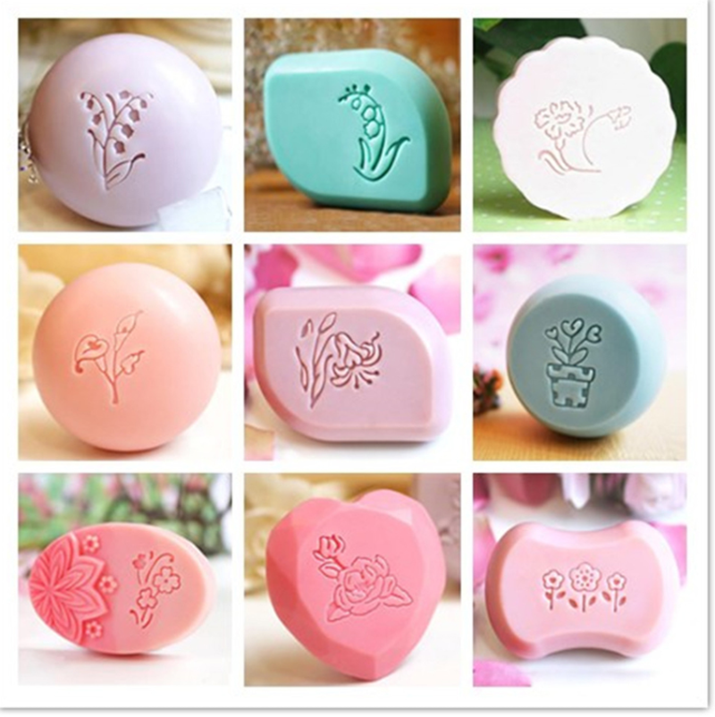 Small Flower Pattern Handmade  - đánh giá và giá Soap Stamp Custom