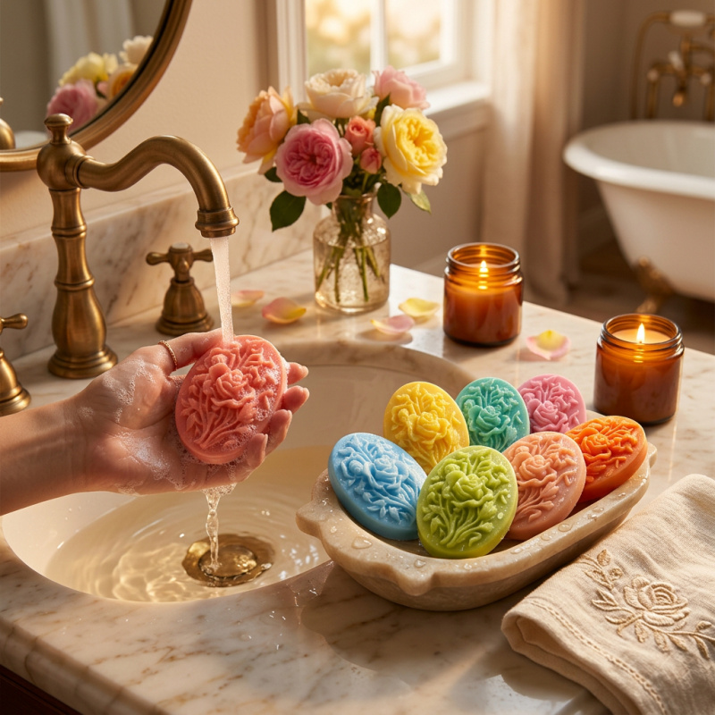 4 Silicone mold with flower sh - đánh giá và giá Soap Making Items