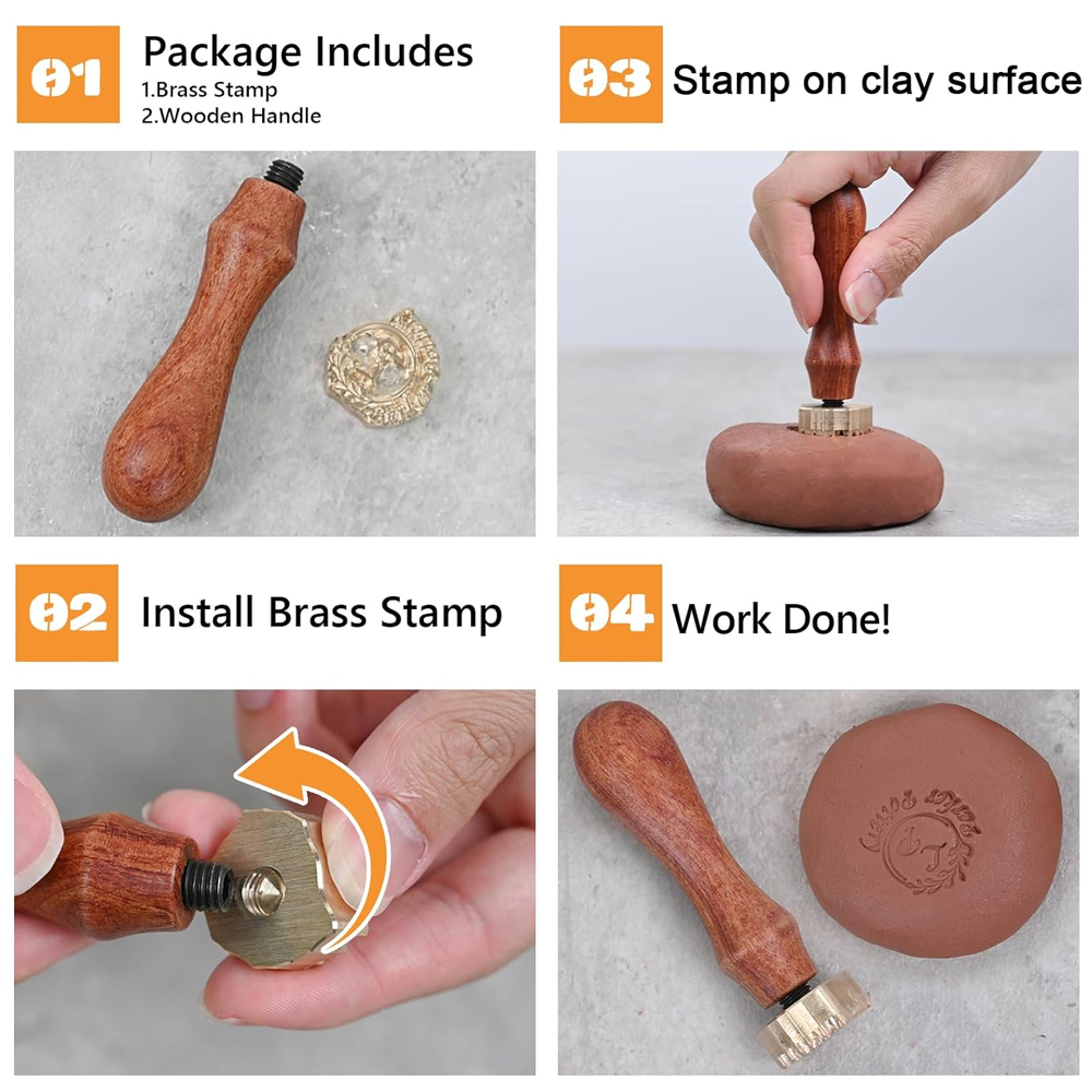 Personalized Clay Stamp with 1 - đánh giá và giá Soap Stamp Custom