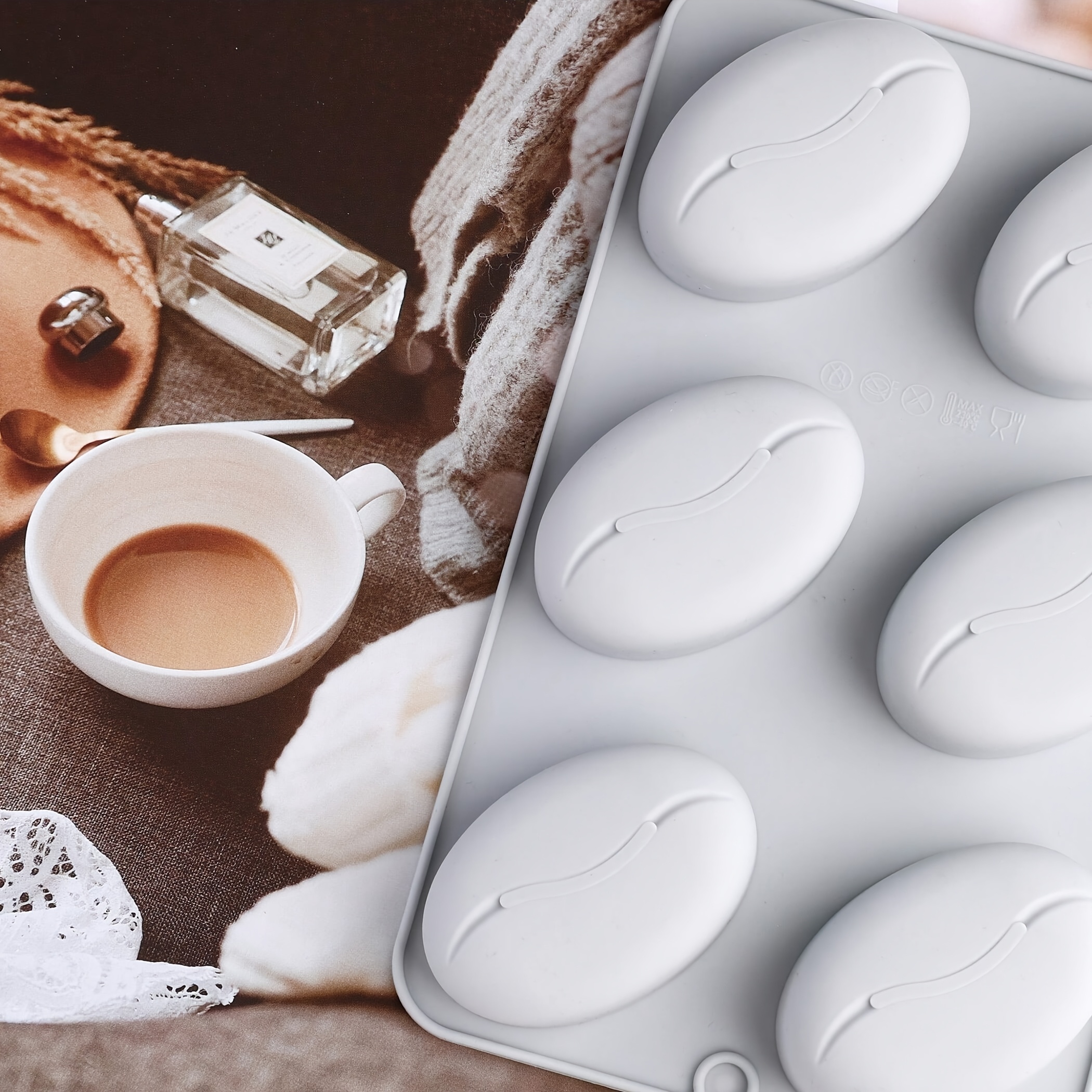 Silicone Mold for Coffee Beans - đánh giá và giá Soap Making Items
